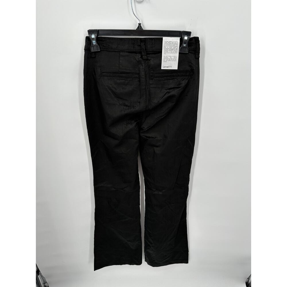 LEVEL 99 NWT Evereve Percy Black Velvet Wide Leg Trouser Pant // 31 - Picture 11 of 16